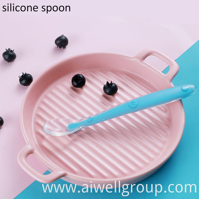 Baby Food Training Silicone Feeding Spoon